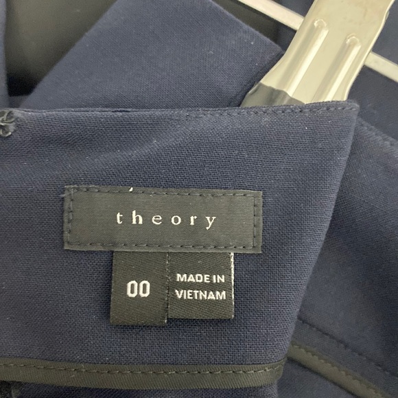 Theory navy suit skirt, Sz00 - Picture 2 of 2